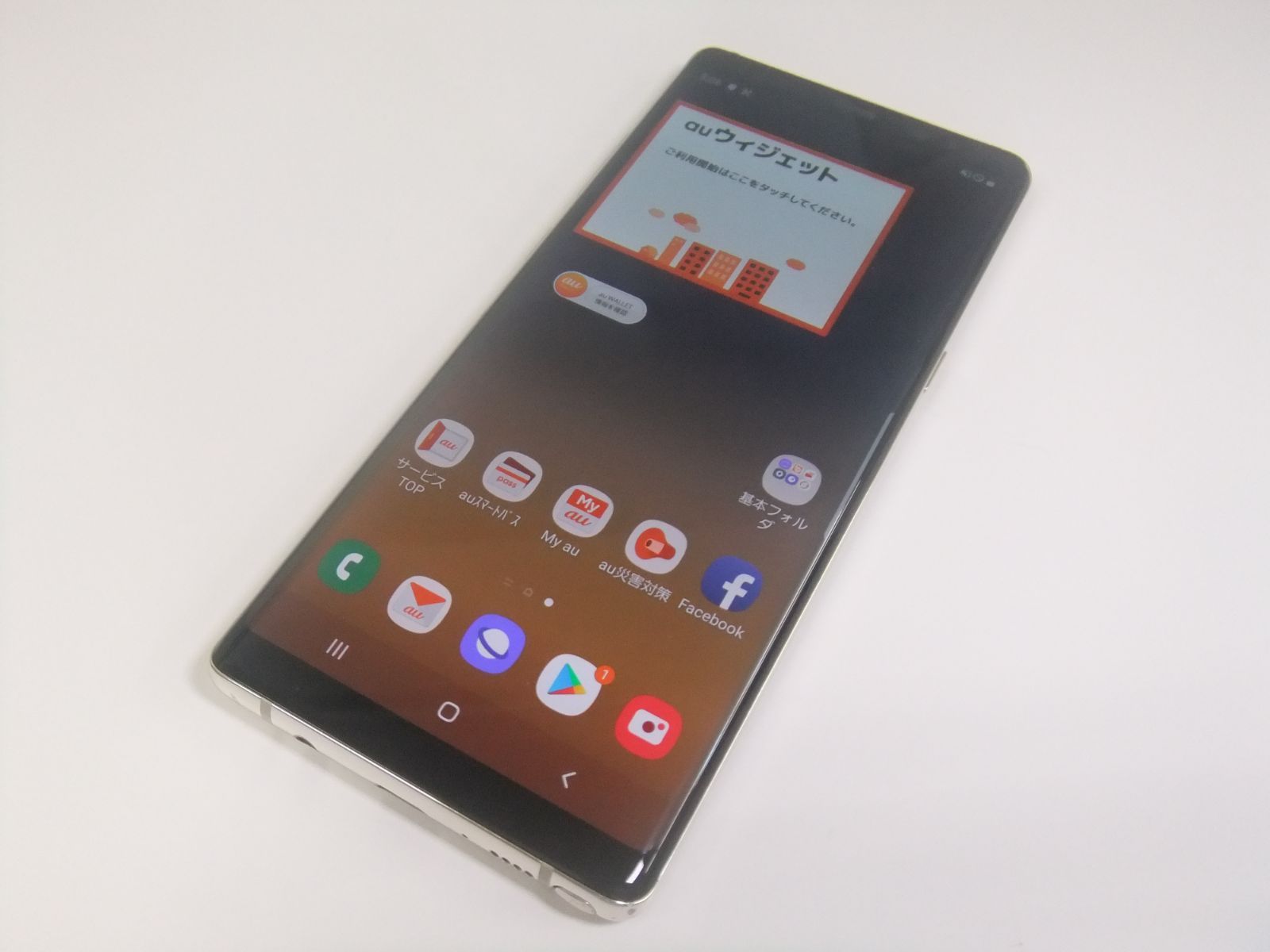 中古】 Galaxy Note8 SCV37 メープルゴールド au SIMロック解除済