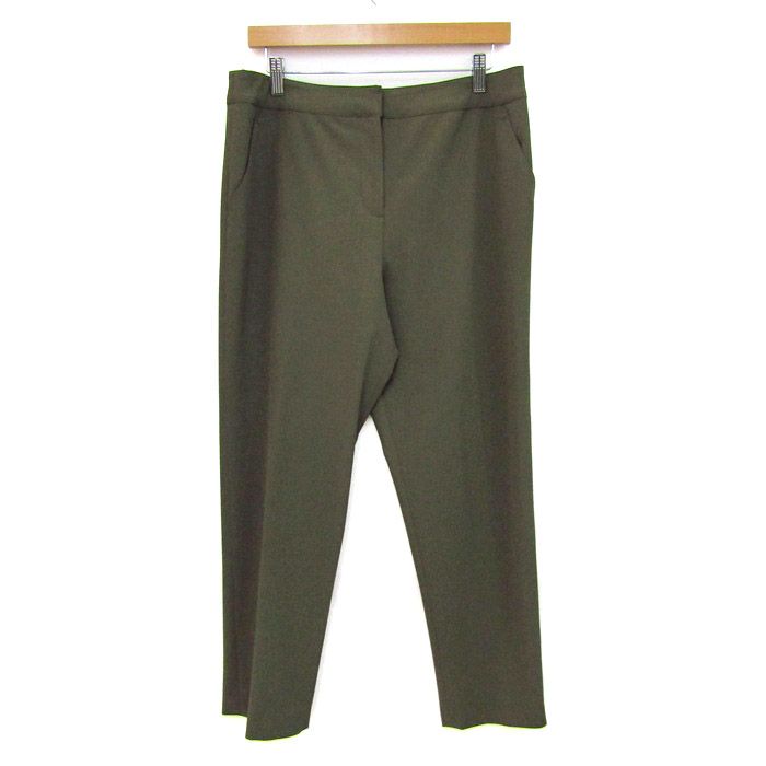レリアン テーパードパンツ アンクル丈 ストレッチ 大きいサイズ ボトムス レディース 13 サイズ カーキ Leilian