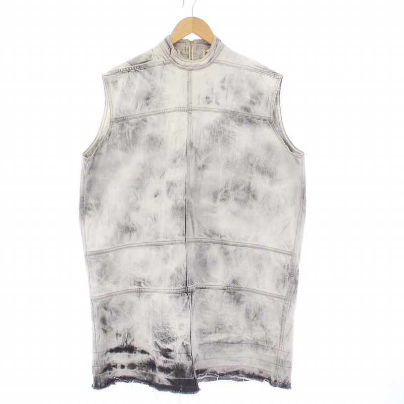 リックオウエンス Rick Owens 15SS ブリーチブラックデニムカットオフ