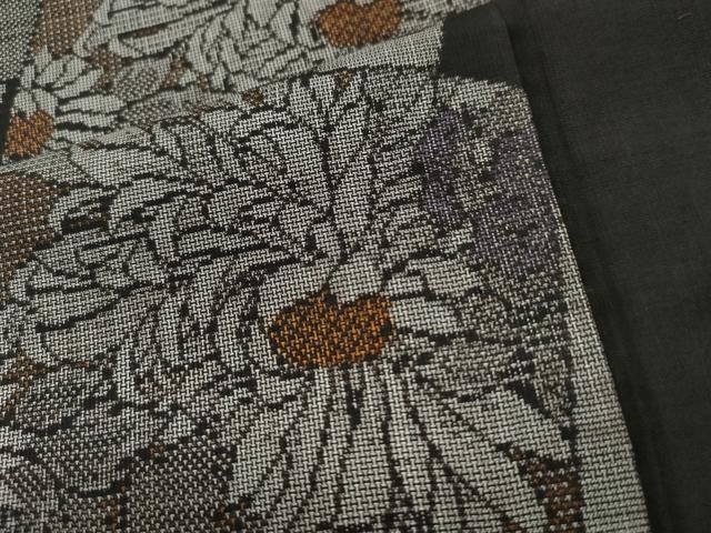 平和屋着物○本場大島紬 9マルキ 地空き 乱菊絵巻文 正絹 逸品