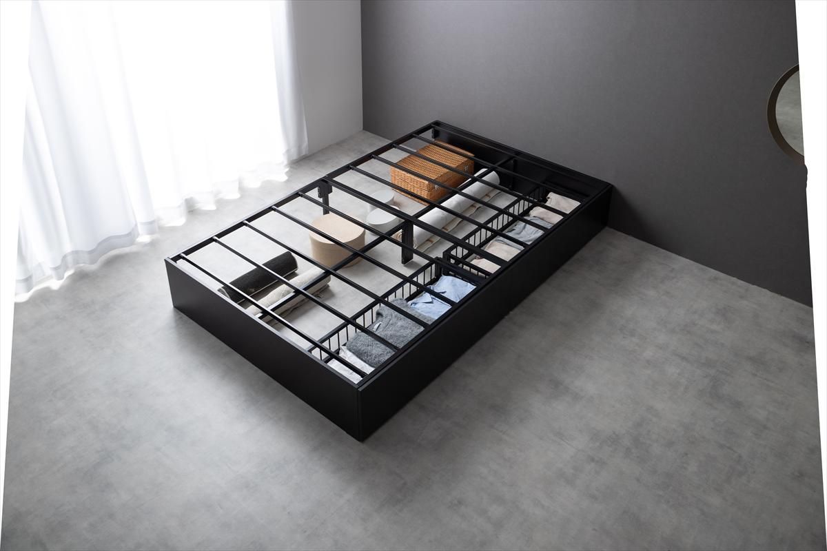 Stock 引出し収納ベッド(ボンネルマットレス付き) g125014]【セミダブル】Stock 引出し収納ベッド(ボンネル