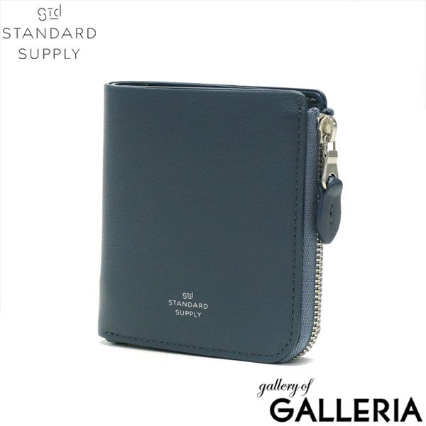 スタンダードサプライ 財布 STANDARD SUPPLY PAL HALF ZIP WALLET ハーフジップウォレット 二つ折り L字ファスナー 革 小銭入れ 日本製 BLUEGREY