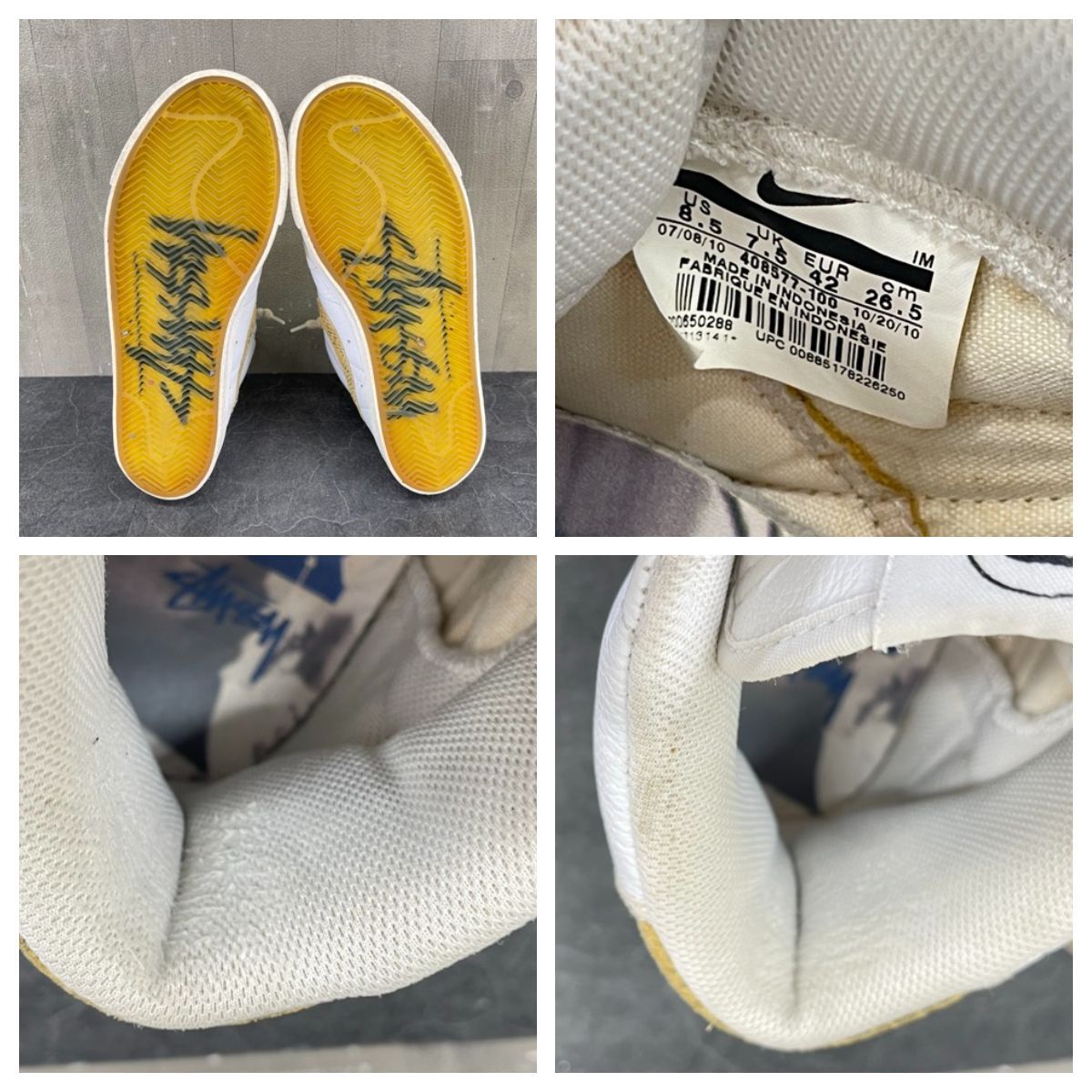 未使用保管品と中古品 NIKE ナイキ ステューシー STUSSY 30周年 コラボ 