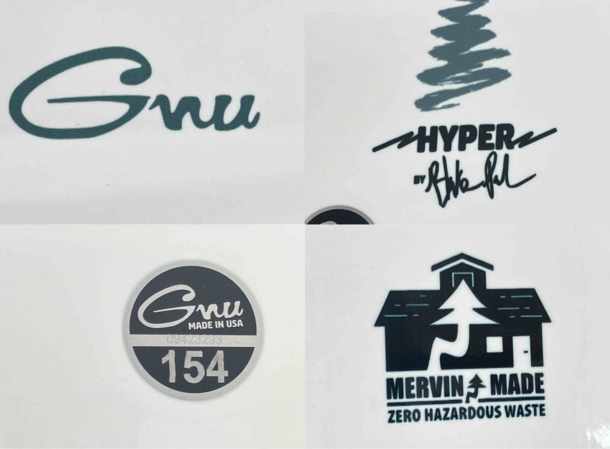 GNU HYPER 2024 154cmグヌー ハイパー スノーボード板 - メルカリ