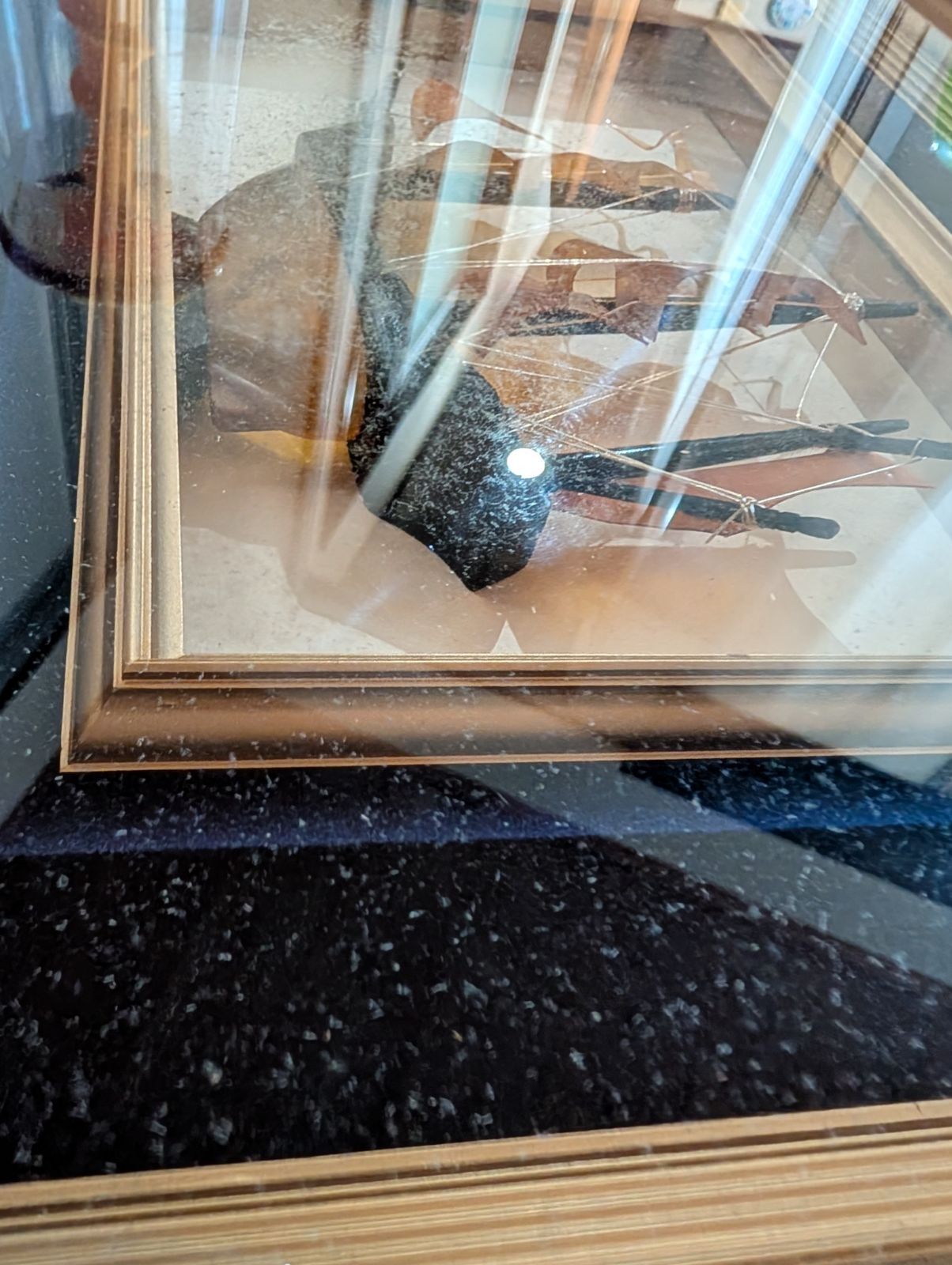 額縁入れられたべっ甲製の帆船 壁掛け YN25F(T)23 - メルカリ