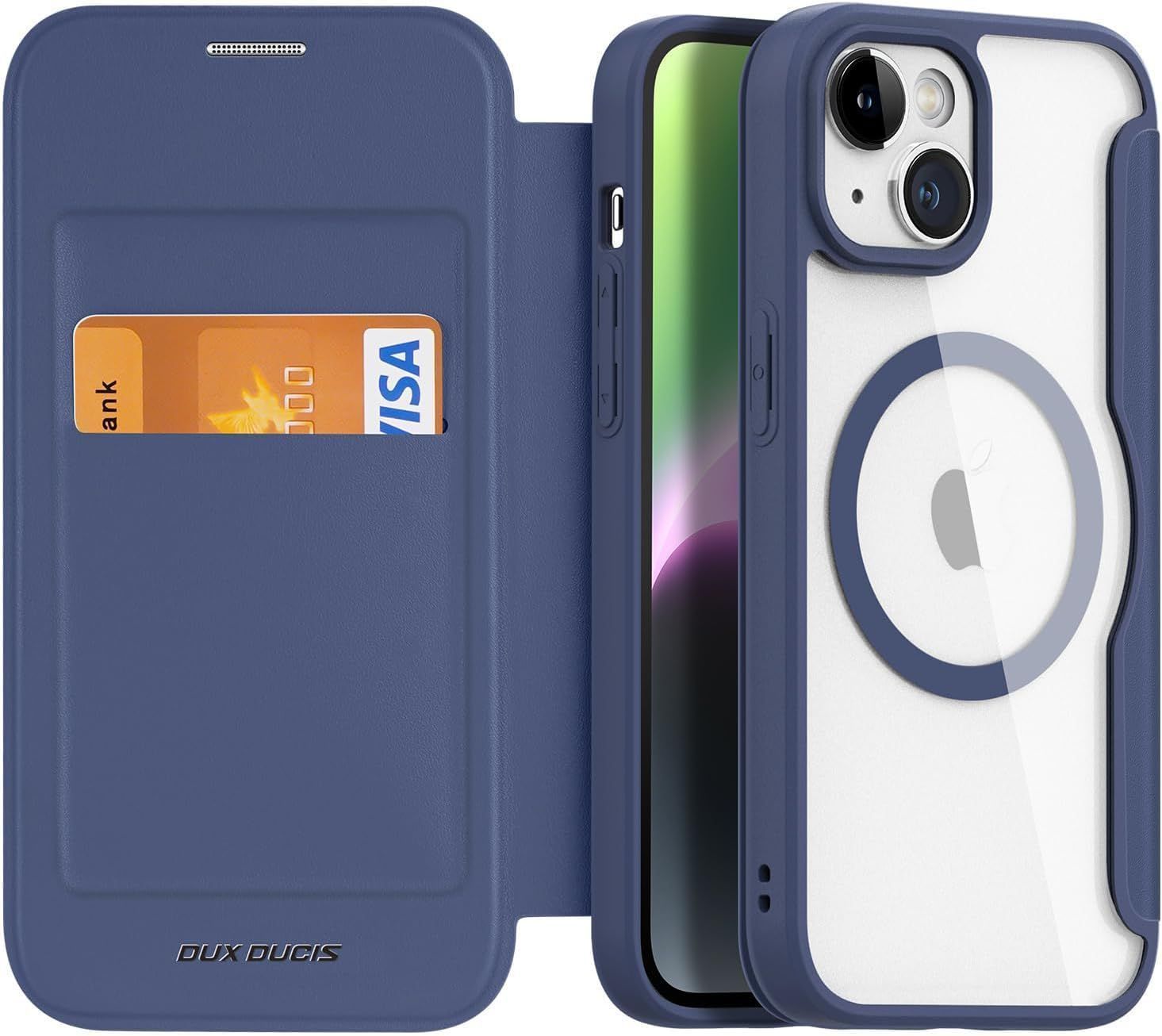 【新着商品】iPhone15Plus Qiワイヤレス充電対応 手帳型ケース 背面透明 財布型 カード収納 カバー プラス かわいい 15 15 おしゃれ アイホン 内蔵マグネットスマホカバー スリム 耐衝撃 クリア 