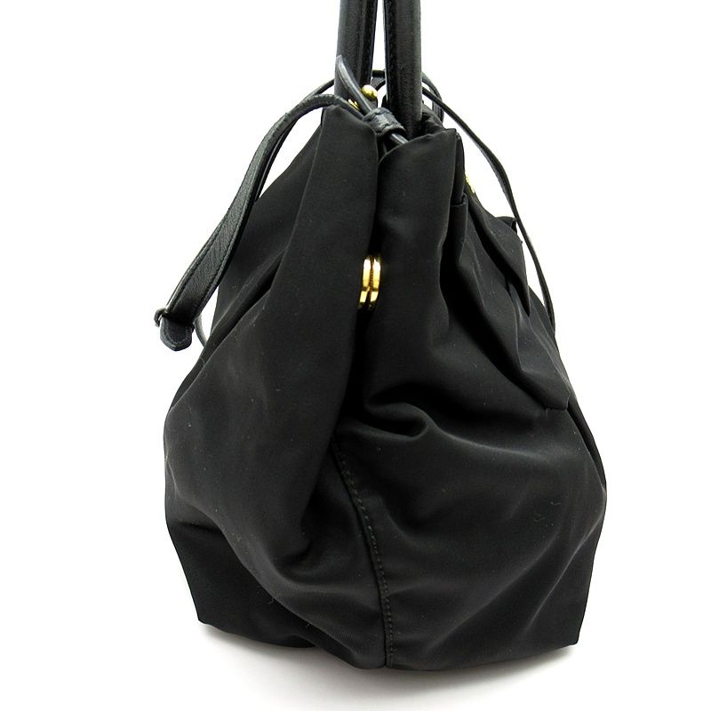 プラダ PRADA リボン ハンドバッグ ショルダーバッグ 2way 三角