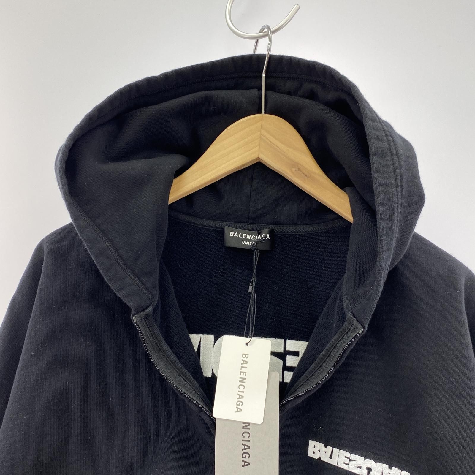 BALENCIAGA unisex ターンワイドフィット ジップアップパーカー