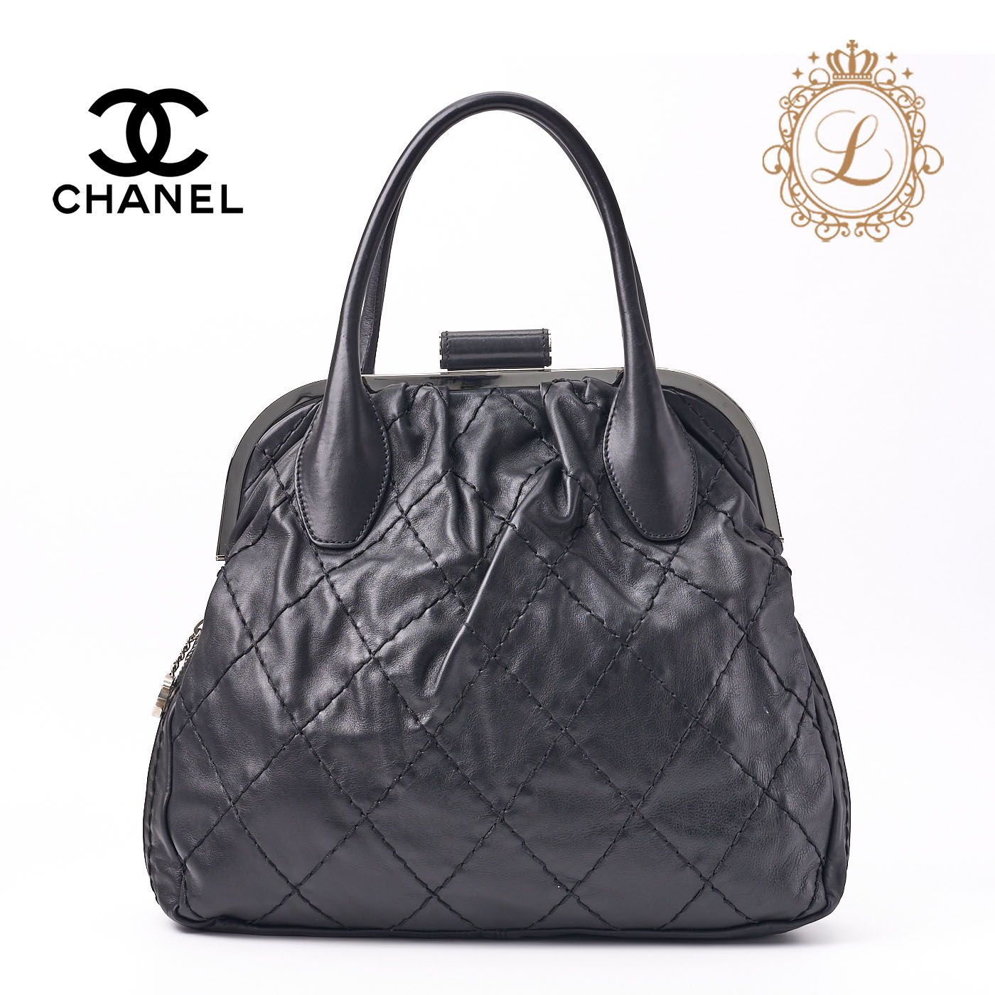 シャネル トートバッグ 黒　ワイルドステッチ カーフ ブラック ココマーク 楽天市場】CHANEL シャネル ワイルドステッチ ココマーク トート