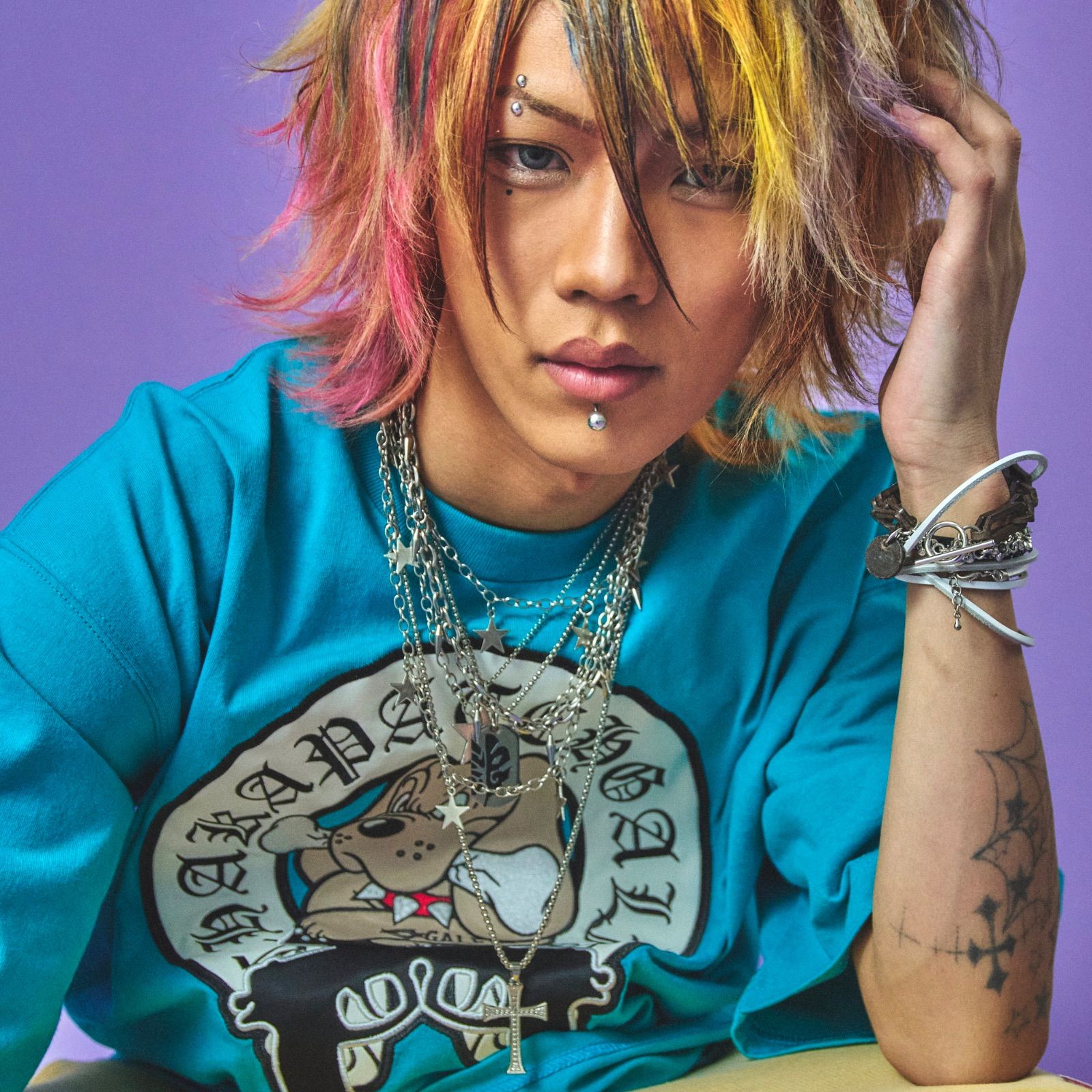 新作//【GALFY/ガルフィー：チャカパッチ半袖Tシャツ2】HIDEOMI