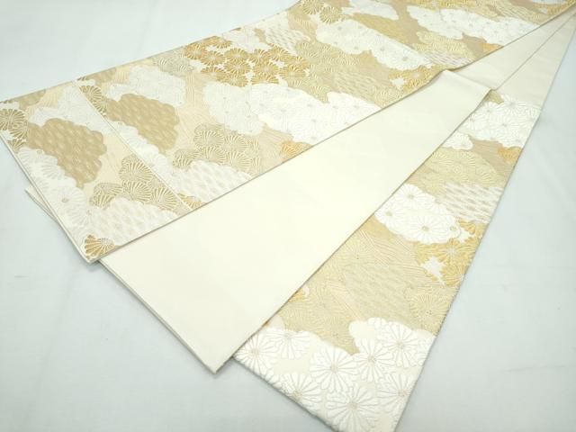 【帯匠洛都】美術コレクト 織屋宗燐 波に源氏車/荒磯 両面 袋帯 中古品【セミフォーマル】【パーティー】 帯匠洛都 美術コレクト 両面袋帯 織屋宗燐 波に源氏車⁄