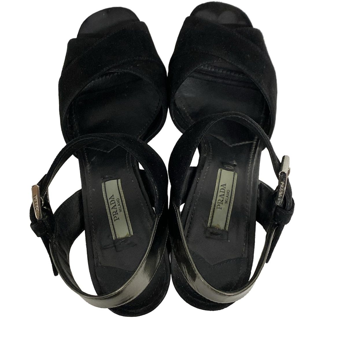 PRADA サンダル 36 黒 レザー PRADA(プラダ) サンダル 36 レディース - 黒 レザー - メルカリ