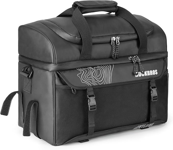 【在庫処分】ROCKBROS クーラーボックス 小型 13L 二段構造 ソフトクーラーボックス 保冷 保温 軽量 防水 保冷バッグ お弁当 大容量 手提げと肩掛け両用 自転車 リアバッグ 自転車荷台に取り付