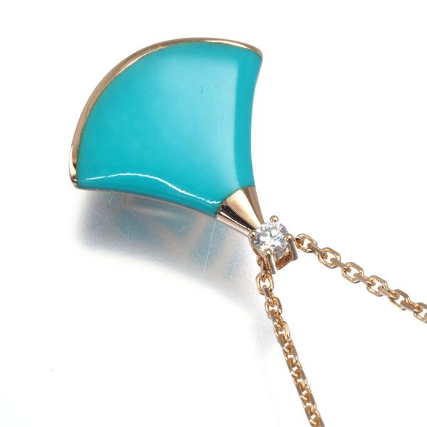 ブルガリ ネックレス ターコイズ トルコ石 ダイヤ ダイヤモンド  