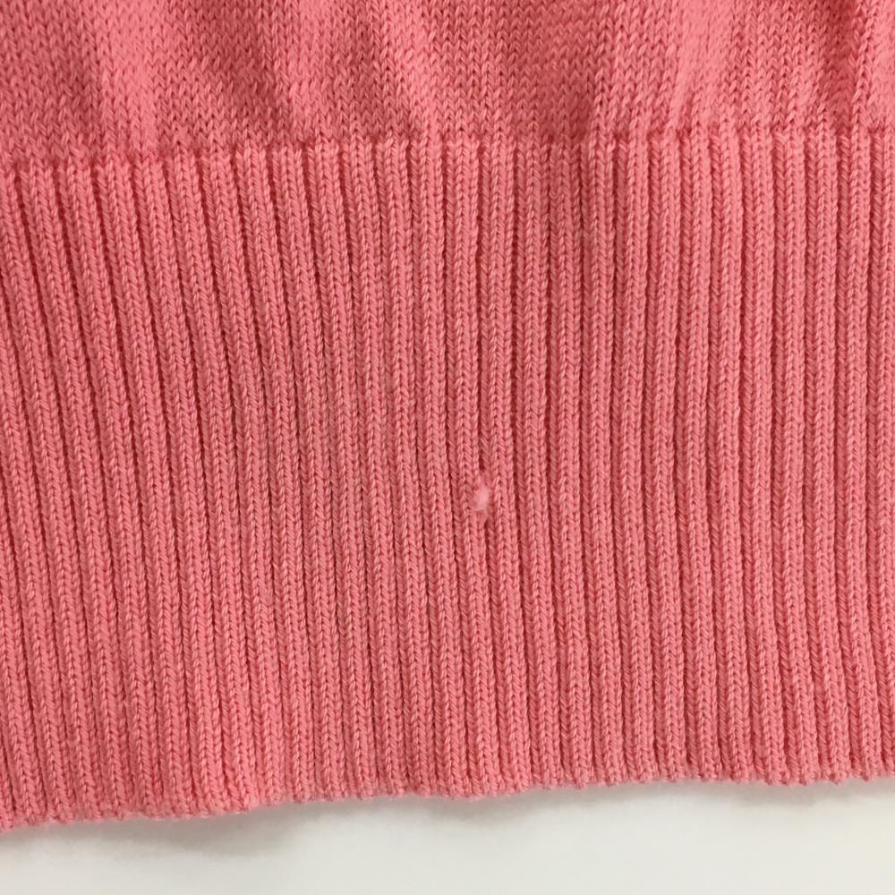 ラフアンドスウェル ニットベスト ピンク 薄手 綿100％ Vネック メンズ