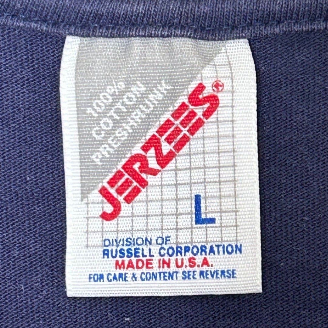 【USA製】80～90s　JERZEES　ジャージーズ　ロゴT　プリントT　HAWAII　ハワイ　ネイビー　紺　ヴィンテージ　ビンテージ　古着