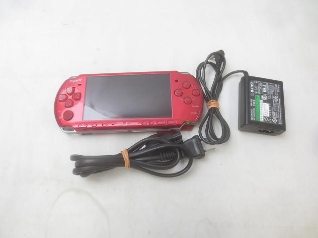 ゲーム PSP 本体 PSP3000 ラディアントレッド 動作品 充電器付き
