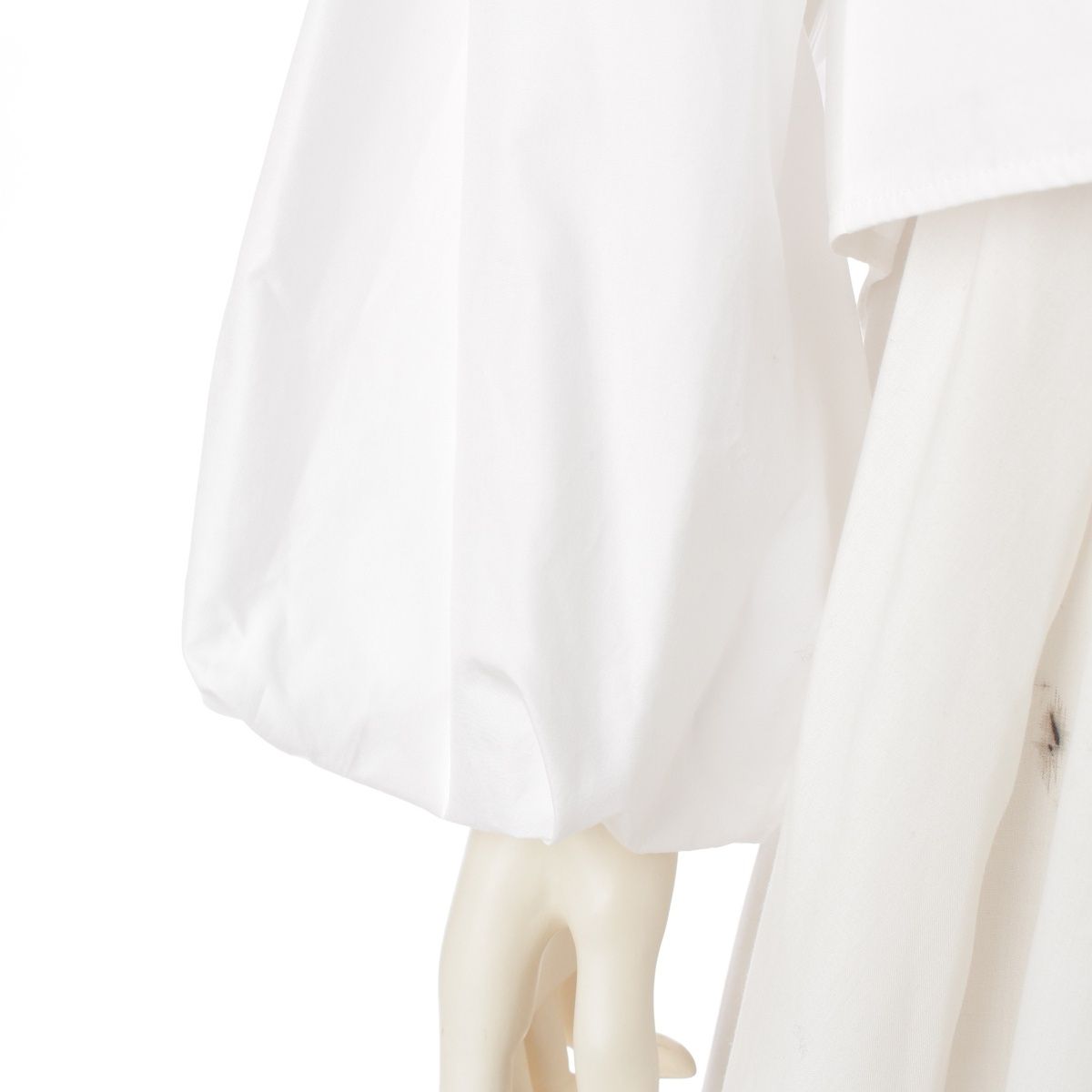 ドゥロワー 24SS コットン バルーンスリーブ クロップド ブラウス  