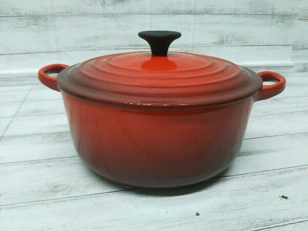 美品 LE CREUSET ル・クルーゼ 両手鍋 ココット 直径:20cm 容量:2.6L
