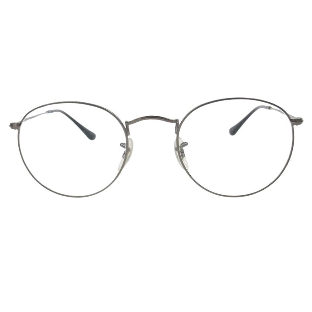 Ray-Ban レイバン RB-3447V  ラウンド メガネ アイウェア シルバー フレーム：シルバー、ブラック系 5021【中古】