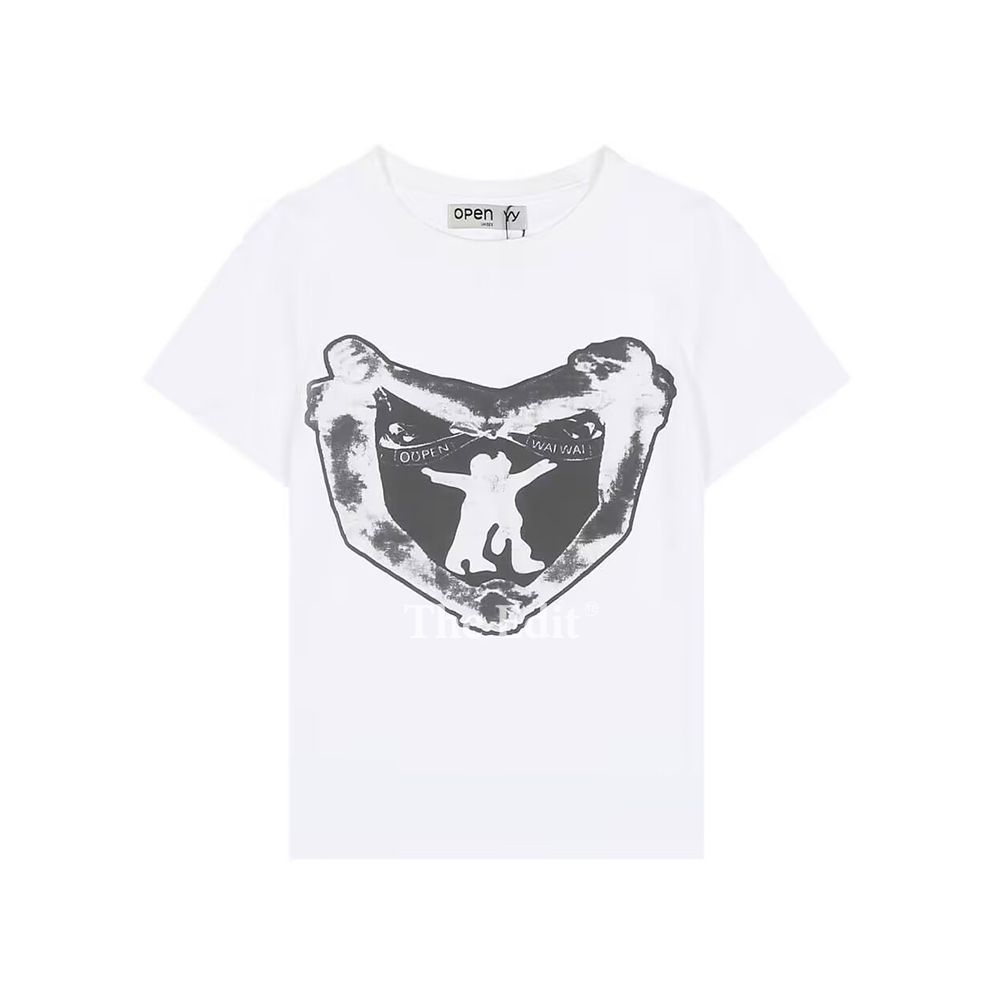 OPEN YY ハート Tシャツ 2 オープンワイワイ OPEN YY ハートグラフィックプリント Tシャツ
