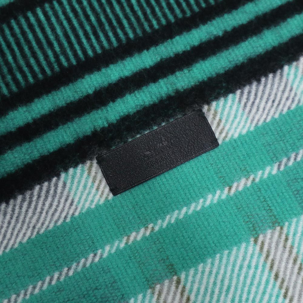 エルメス タータン チェック ブランケット マフラー ストール