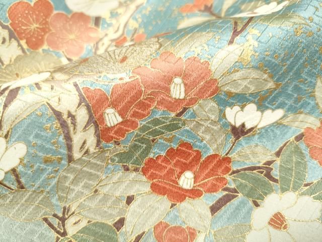 平和屋着物○十日町老舗ブランド 吉澤友禅 吾妻徳穂 訪問着 駒刺繍