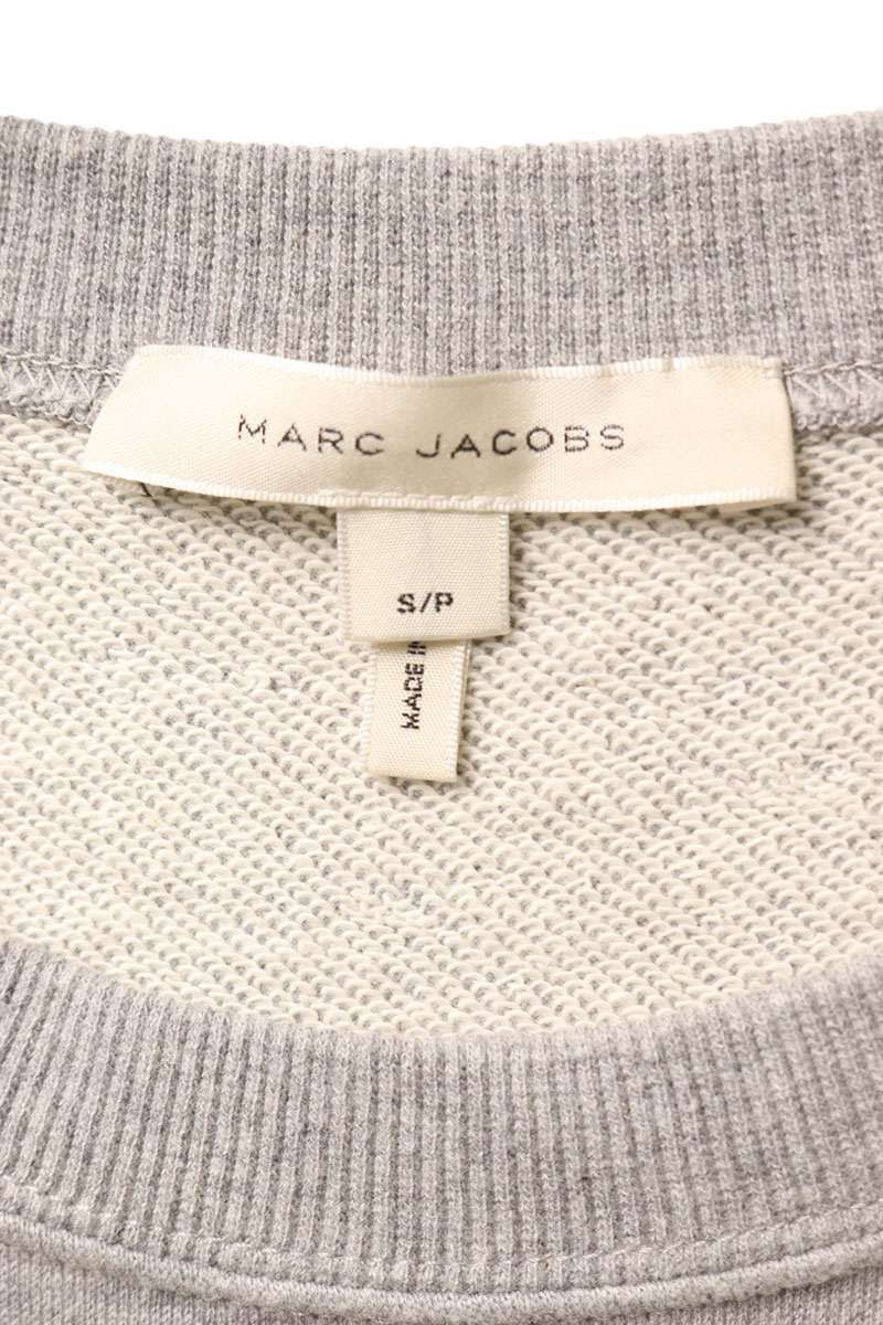 MARC JACOBS 刺繍ロゴ スウェット グレー マークジェイコブス ロゴプリントスウェット レディース S