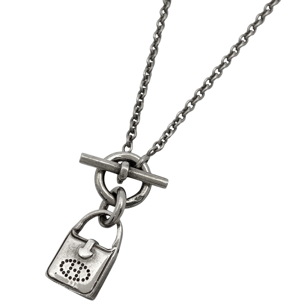 Hermès シルバーネックレス ロゴモチーフ エルメス HERMES エブリンモチーフ ネックレス アミュレット H