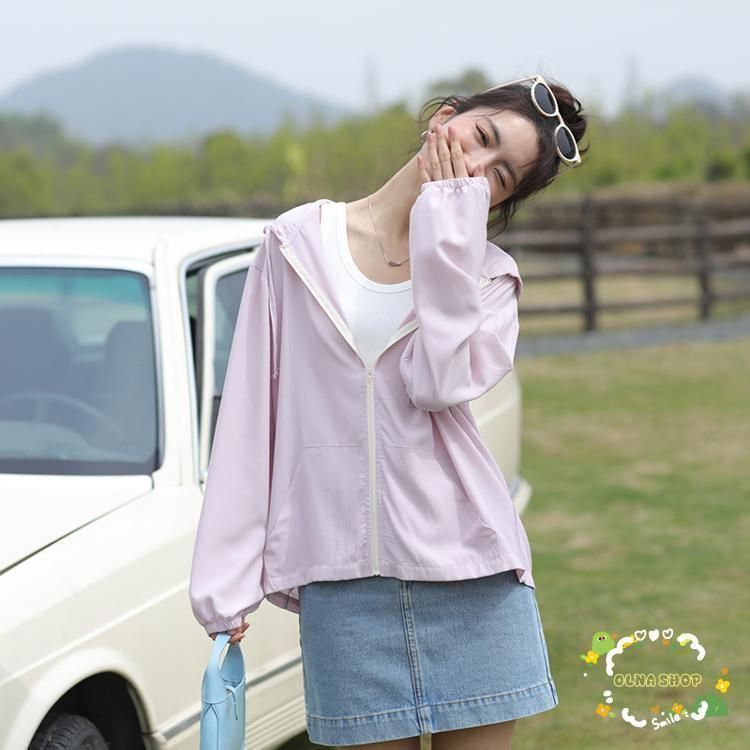 新品UVカット パーカー 夏 レディース 涼しい 長袖 フード付き