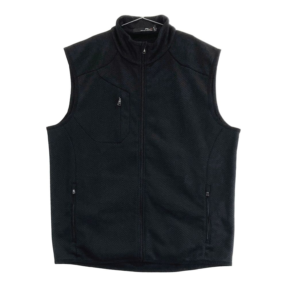 サイズ L RLX ラルフローレン ハイネック ジップベスト 総柄 ブラック系 240101533933 ゴルフウェア メンズ ストスト