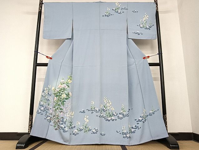 平和屋着物●訪問着　友禅　草花文　暈し染め　正絹　逸品　未使用　AABB0359zg 平和屋着物○訪問着 友禅 草花文 暈し染め 正絹 逸品 未使用