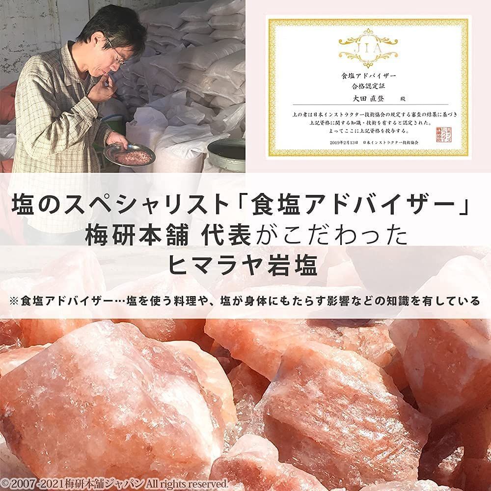 【梅研本舗】 食用 ヒマラヤ岩塩 ピンク パウダー 600g 約80-100メッシュ 粉末状 お試し 食塩