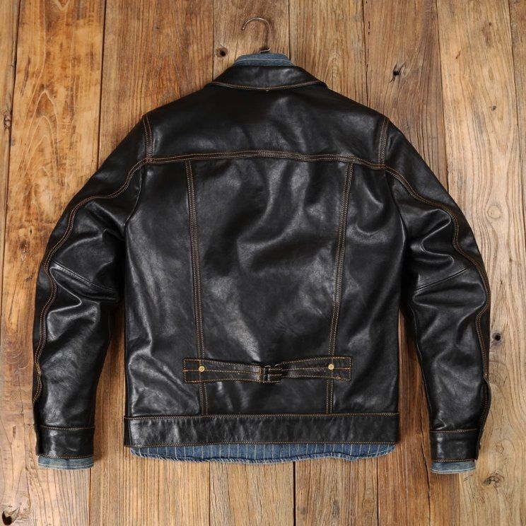 稀少 牛革 レザージャケット 革ジャン ライダース ホースハイド 本革 メンズファッション バイクレザー アメカジ ホースレザー M～4XL KANDAIZUMI_COM