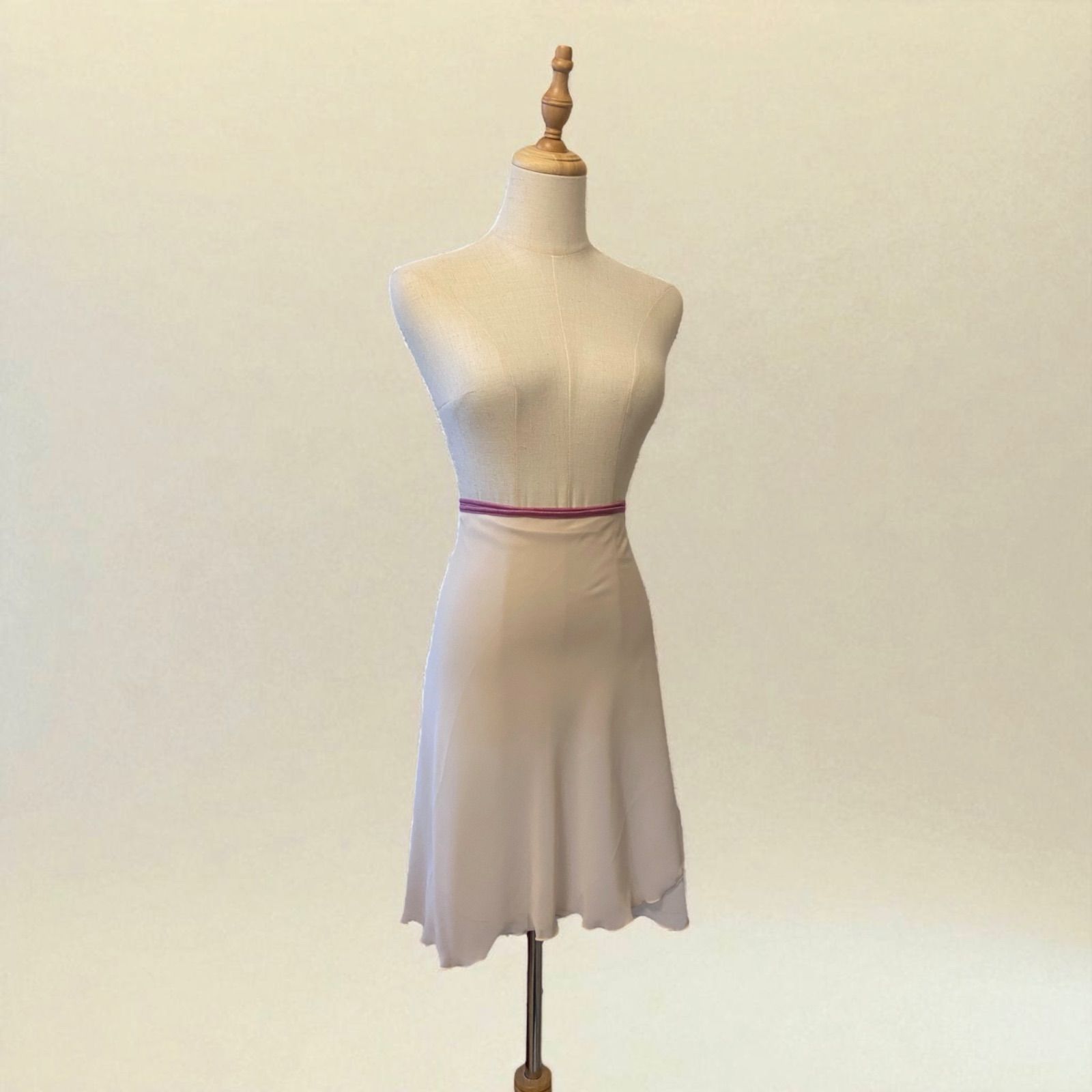 バレエ用ロング丈シフォン巻きスカート《Apricot Ivory X Victorian