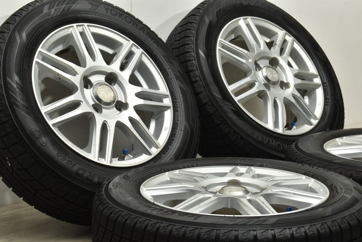 バリ溝 LEBEN 14in 5.5J 43 PCD100 ヨコハマ アイスガード iG60 175 65R14 パッソ ヴィッツ フィット ノート キューブ デミオ