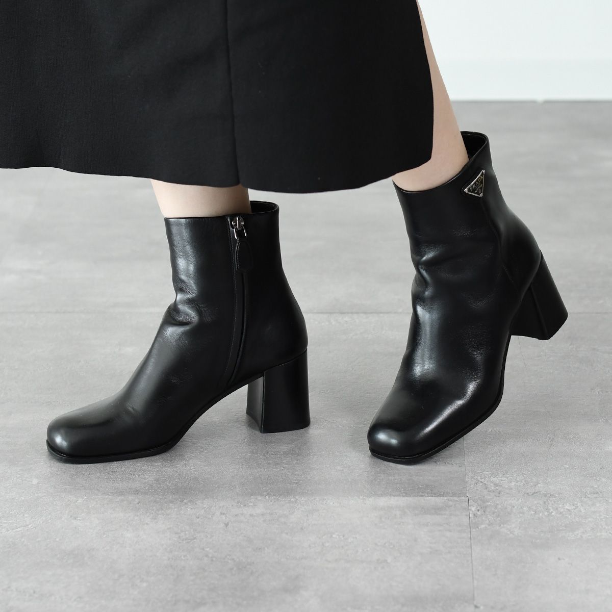PRADA プラダ ブーティー 靴 レザー 1T232N 070 ブーツ BLACK ブラック 