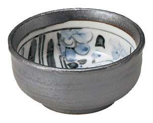 陶器 和食器 ネ064-028 砂鉄釉祥瑞 梅型3.3丼 【公式通販】