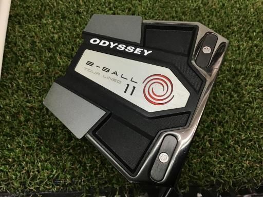 オデッセイ 2-BALL ELEVEN TOUR LINED S 34インチ パター PT STROKE LAB RED フレックスその他 メンズ 男性用 右利き 右用 Bランク ゴルフクラブ