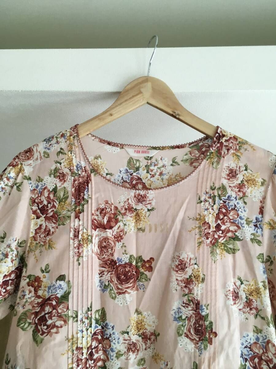 極美品　PINK HOUSEピンクハウス　フラワー　ワンピース　121,000円 極美品 PINK HOUSEピンクハウス フラワー 花柄 ワンピース - メルカリ