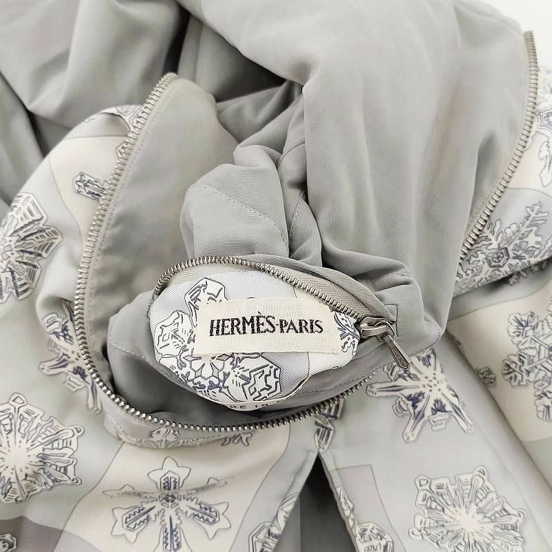 HERMES マルジェラ期 リバーシブルブルゾン シルク/リネン スカーフ柄 エルメス HERMES ヴィンテージ マルジェラ期 FEUX DE L'HIVER 冬の火