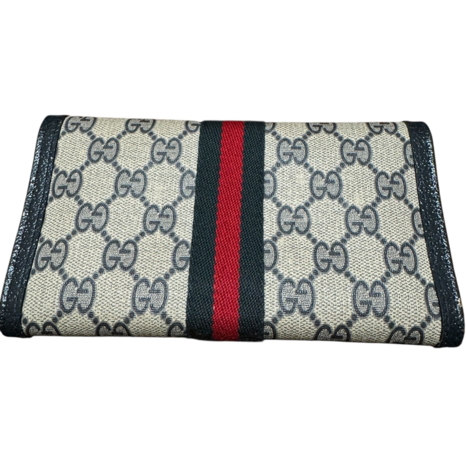 良品 4890 GUCCI グッチ オールド 三つ折り財布 シェリーライン 良品 4890 GUCCI グッチ オールド 三つ折り財布 シェリーライン
