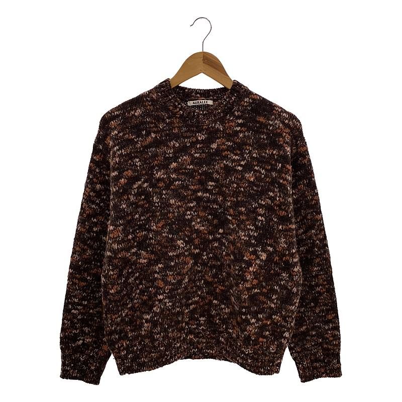 【特別価格】AURALEE WOOL MIX SLUB YARN KNIT AURALEE】 WOOL MIX COLOR SLUB YARN KNIT P/O A22AP01MS
