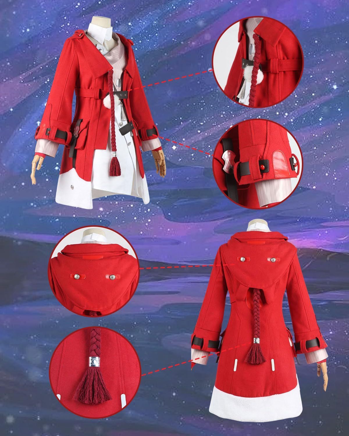 高品質 崩壊スターレイル コスプレ ウィッグ付き ホタル 開拓者