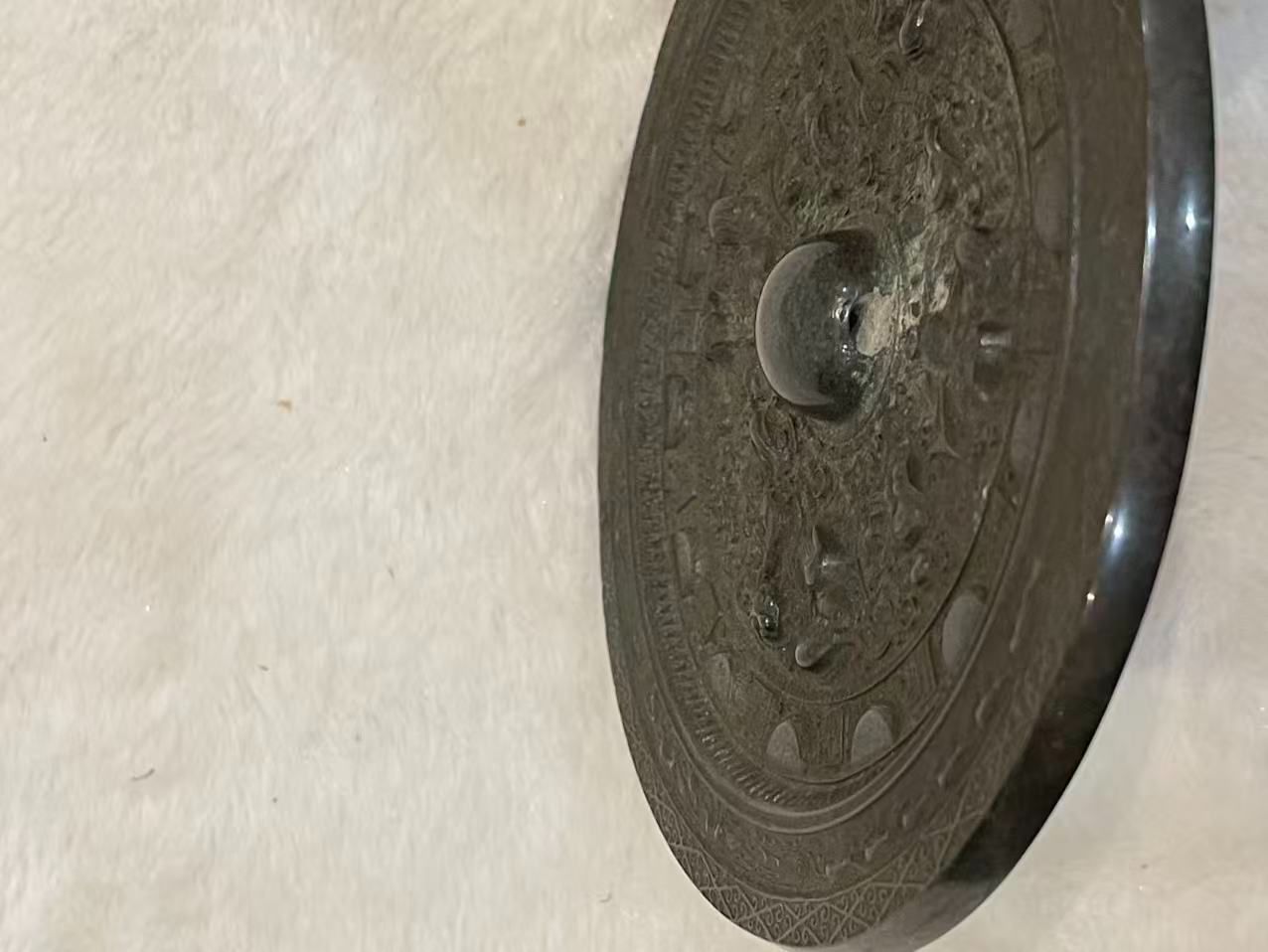 中国漢時代 古銅古鏡 四獣鏡 185g 東h6-0421☆1Fトトチ