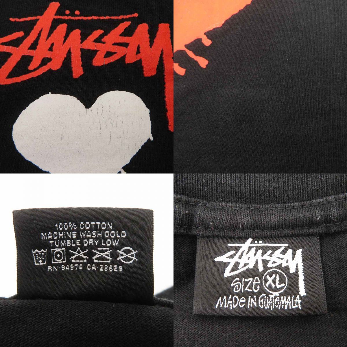 Stüssy ハートプリント Tシャツ Mサイズ STUSSY STOCK HEART TEE｜Yahoo!フリマ（旧PayPayフリマ）