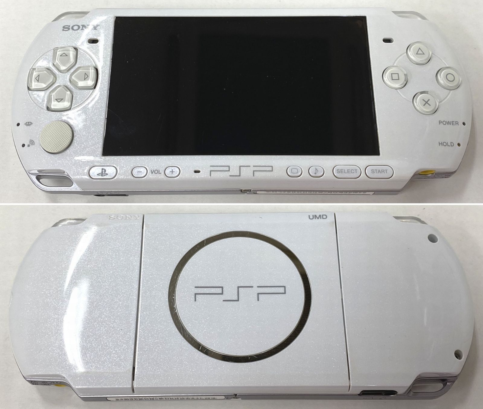 【美品】PSP3000 パールホワイト PSP Playstation Portable Pearl White PSP-3000 PW SONY Used