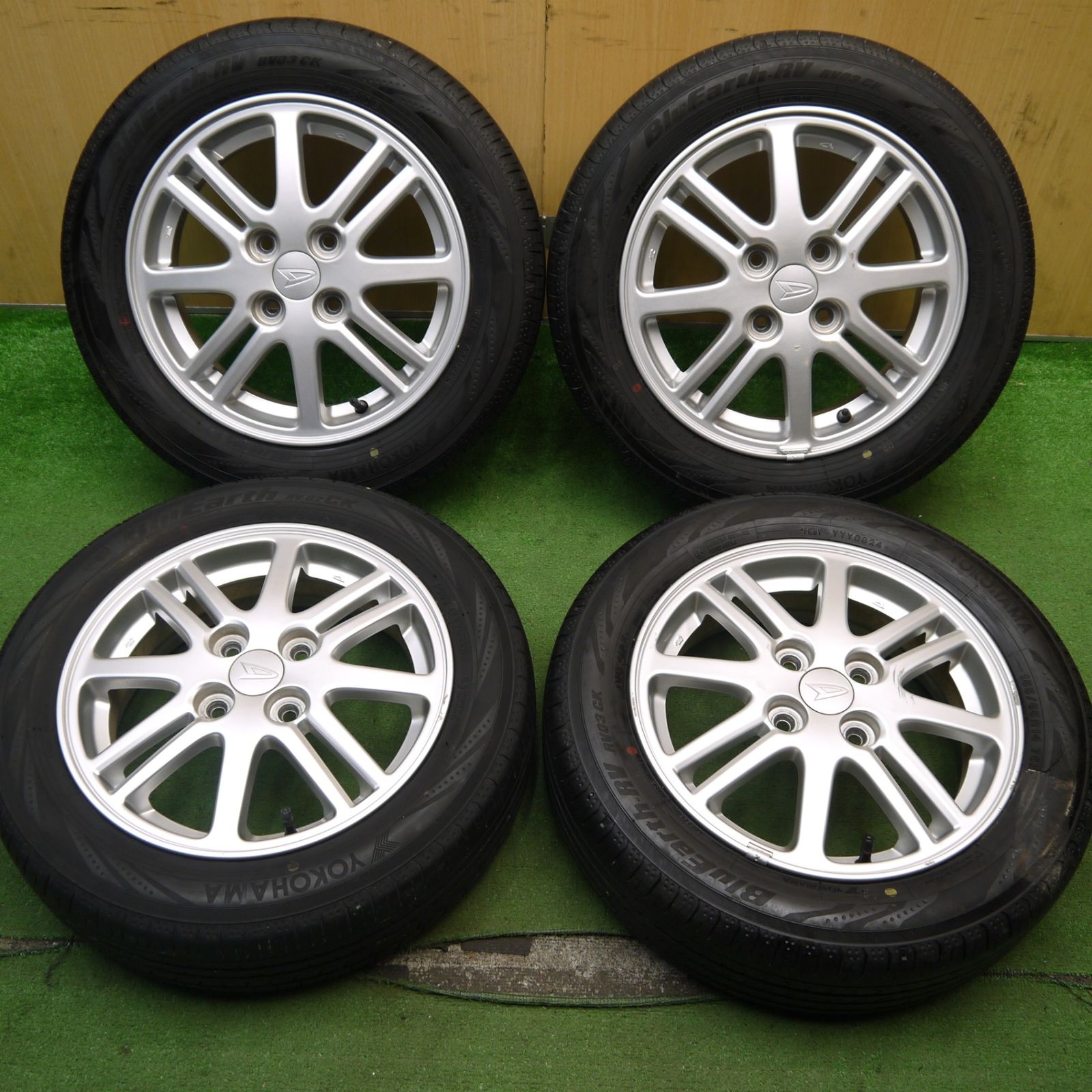 バリ溝 24年 9分 ダイハツ タント ムーヴ 等 純正 155|65R14 ヨコハマ BluEarth-RV RV03 CK 14インチ PCD100|4H 5061610Hノ