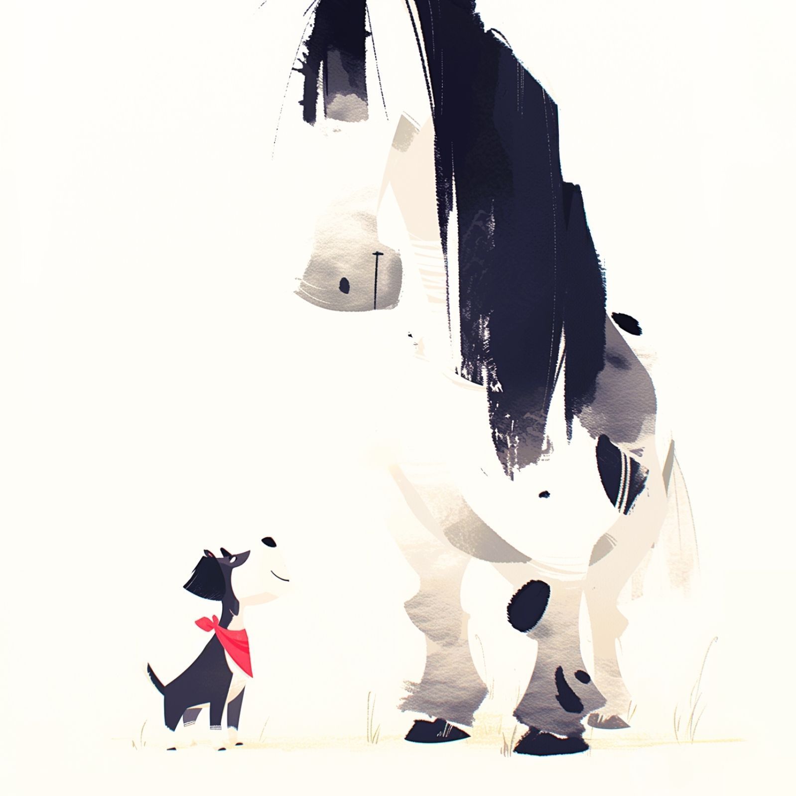 福寿 2026年 - シュナウザー犬 No.3 午年 馬 謹賀新年 賀正 新春 迎春 子犬 ペットロス うちの子 記念日 アートポスター 犬の絵 犬のイラスト ギフト プレゼント