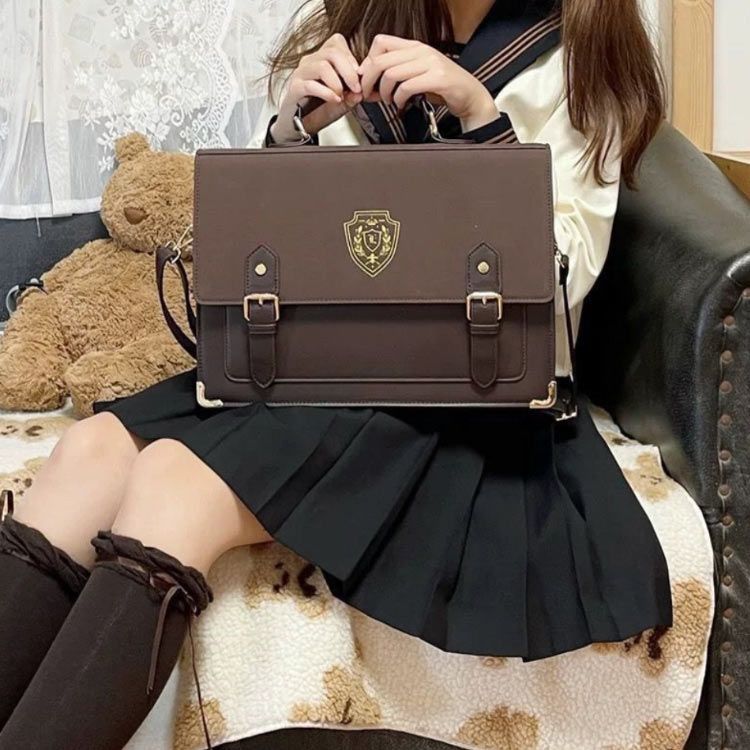 スクールバッグ 女子 学生鞄 肩掛け ショルダーバッグ 合皮